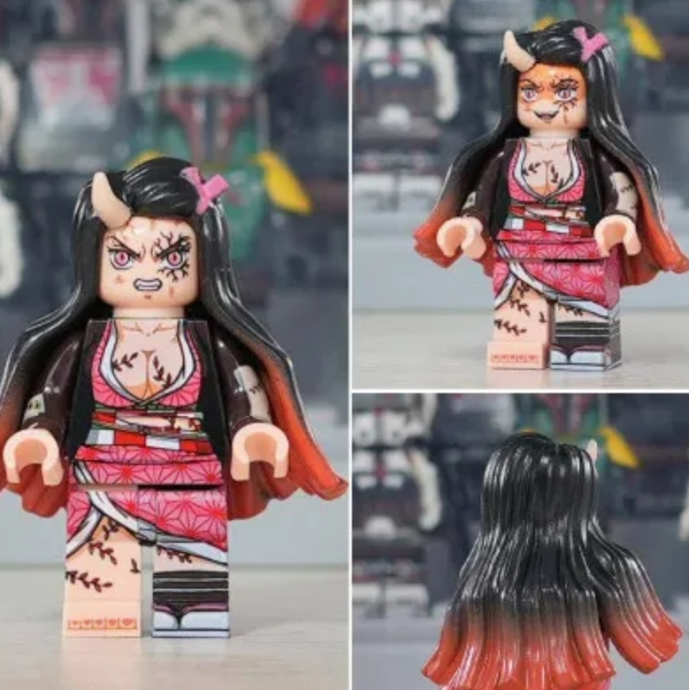 Demon slayer anime Minifigure nezuko demon form.